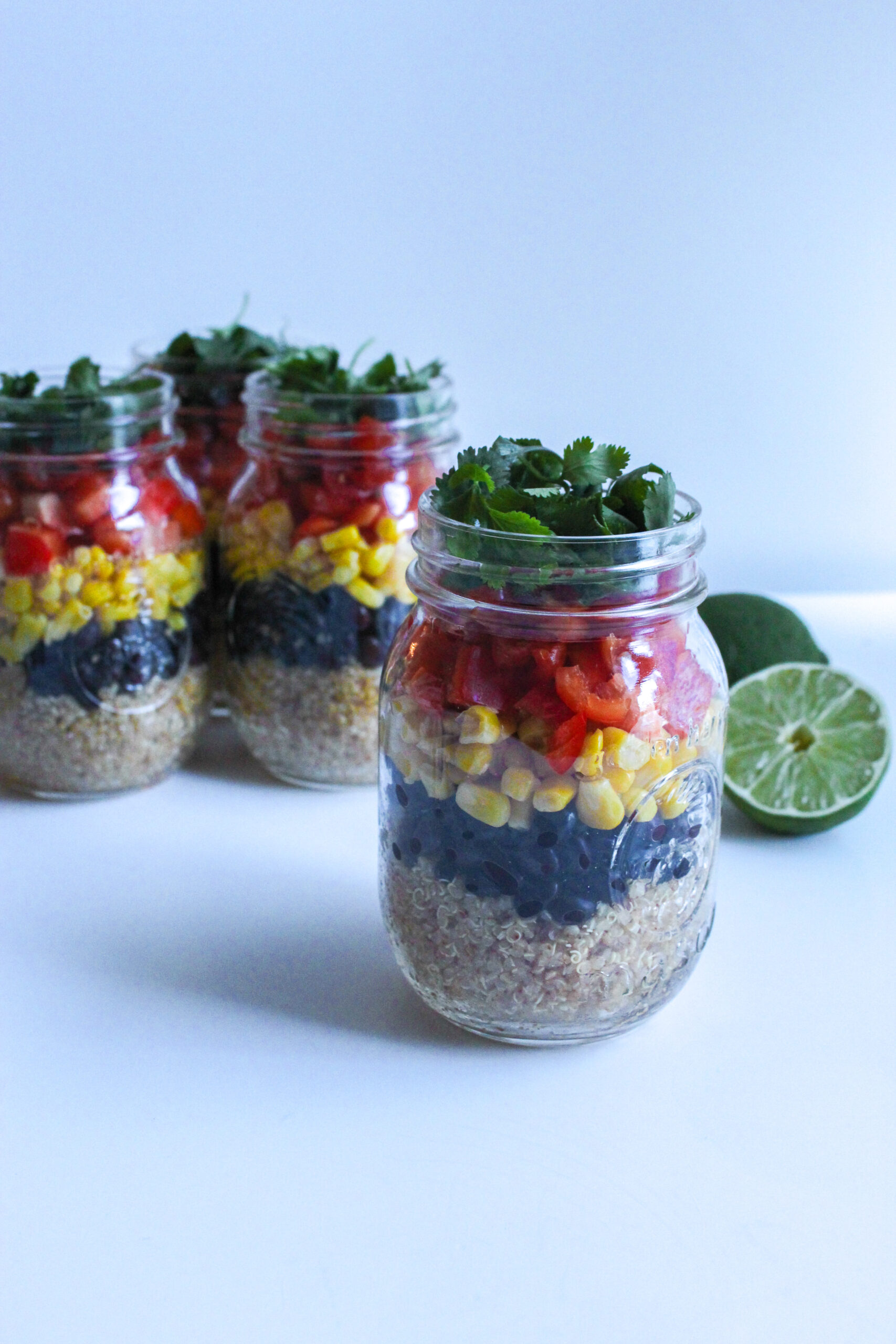 Healthy Mason Jar Burrito Bowl