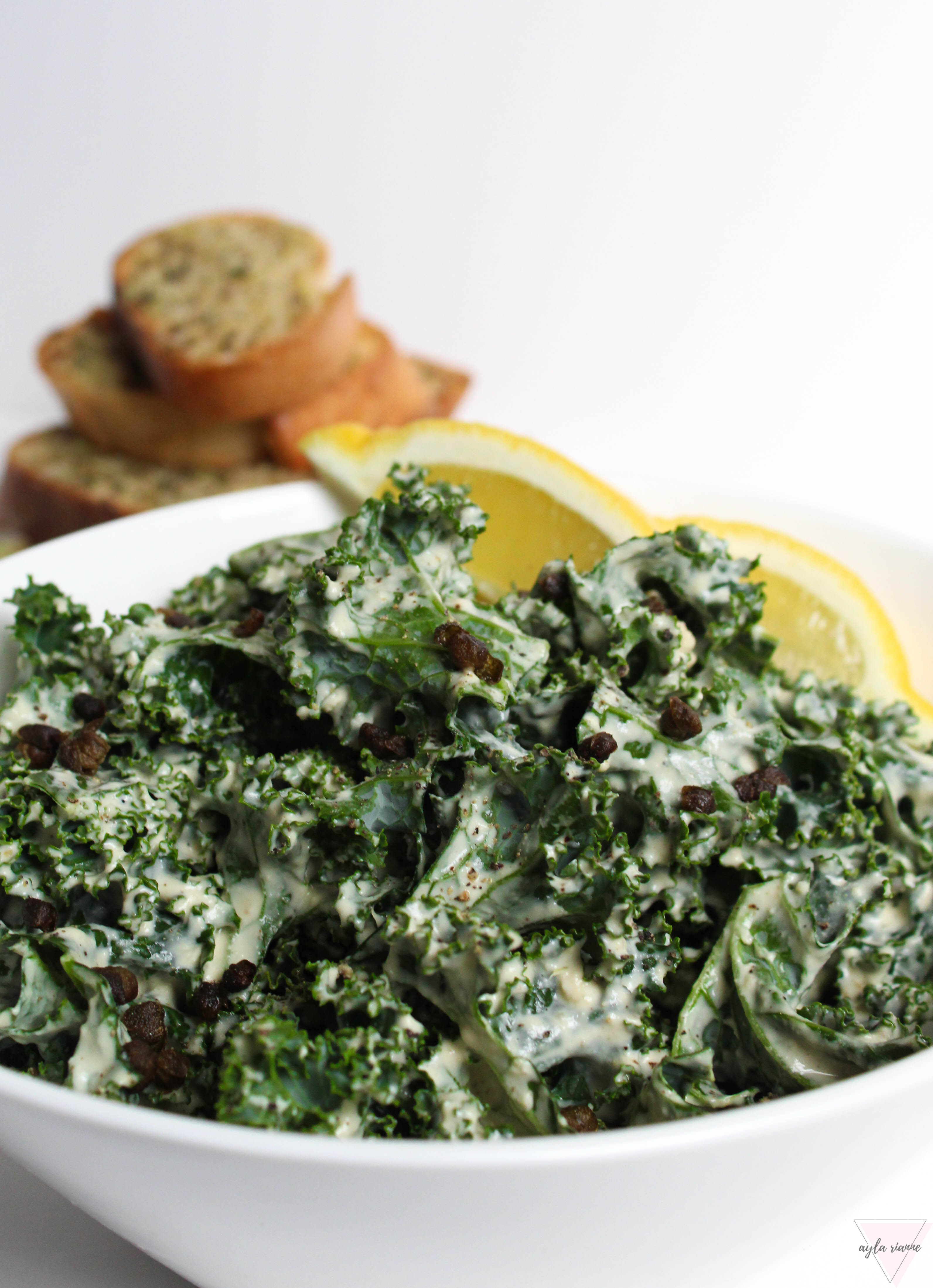 Cashew based vegan kale caesar salad #vegancaesarsalad #caesarsalad