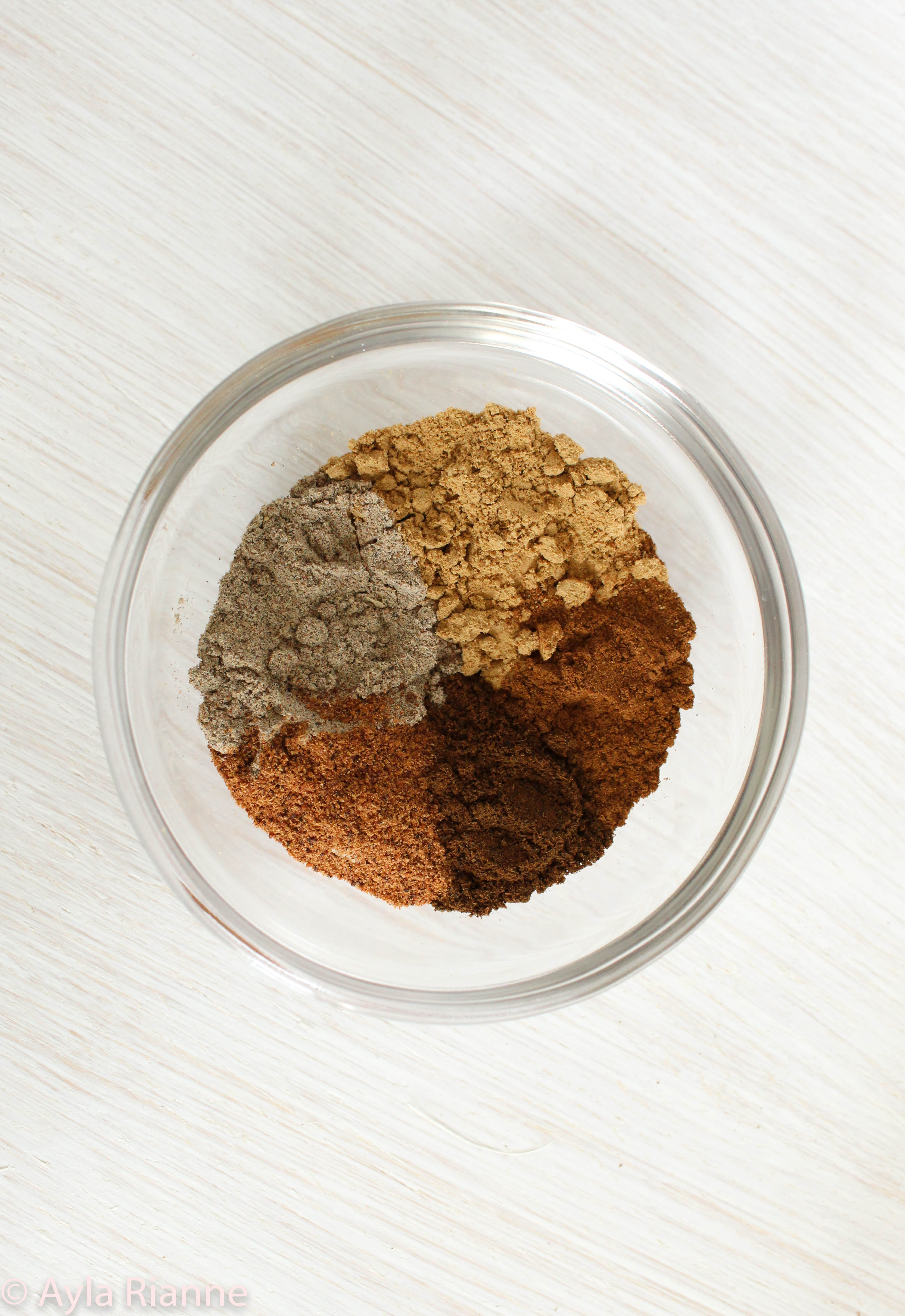 Chai spice mixture made of five different spices #chaispice