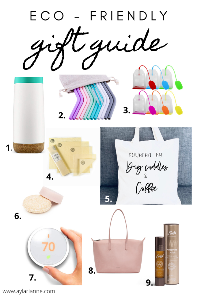 This eco-friendly gift guide gives 10 suggestions for sustainable gifts that will please any one on your gift giving list this year!