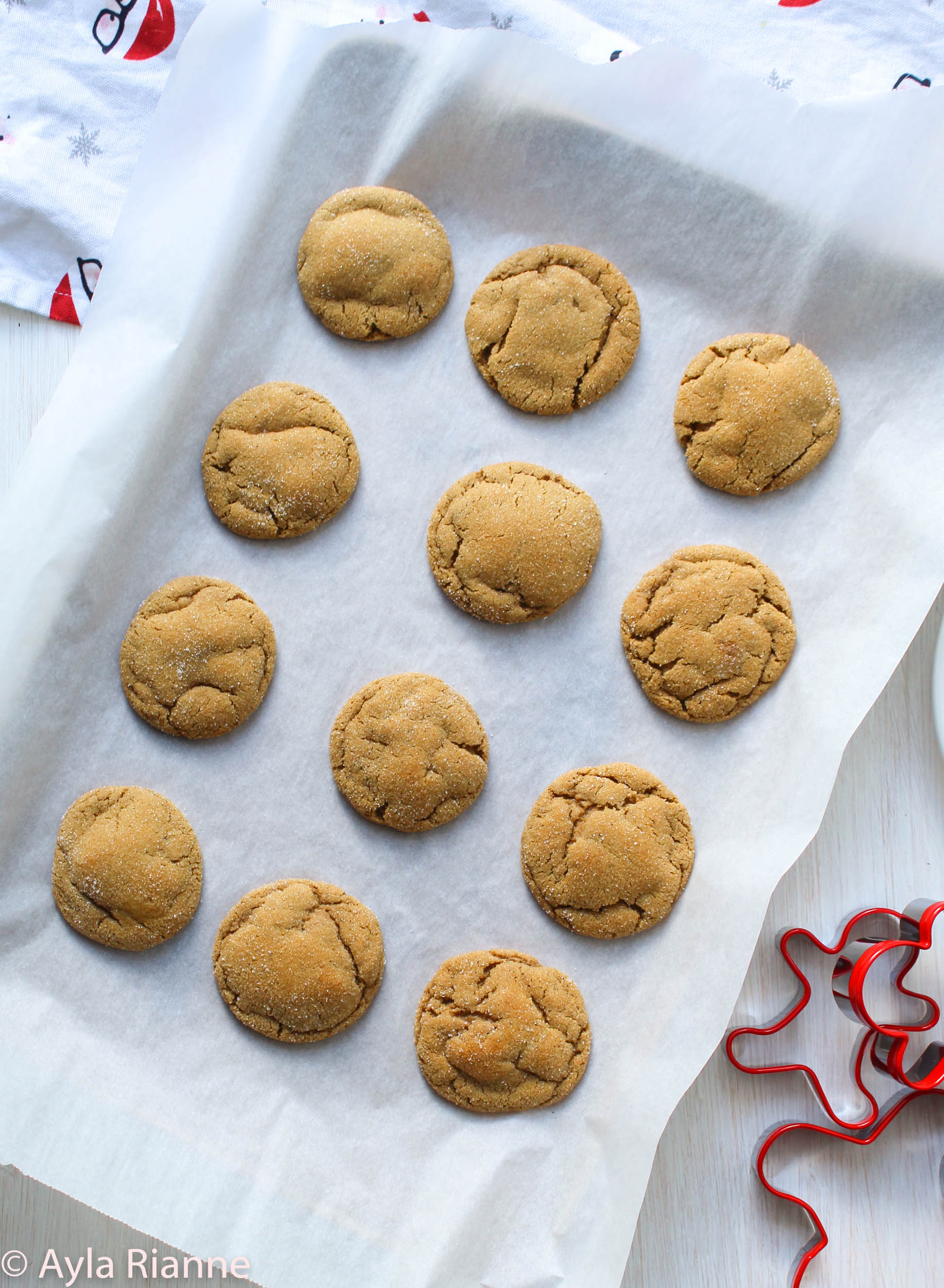 Homemade Soft and Chewy Gingersnap Cookies