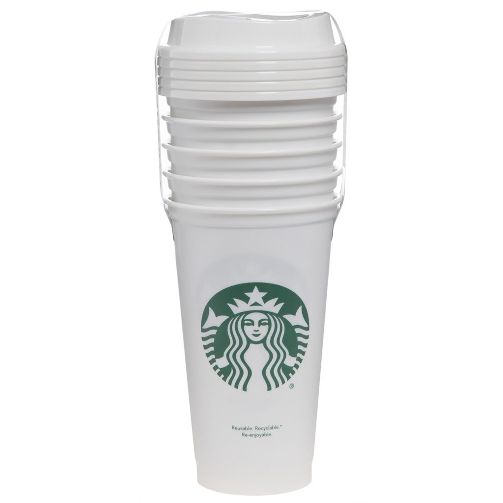 Reusable Starbucks coffee mugs