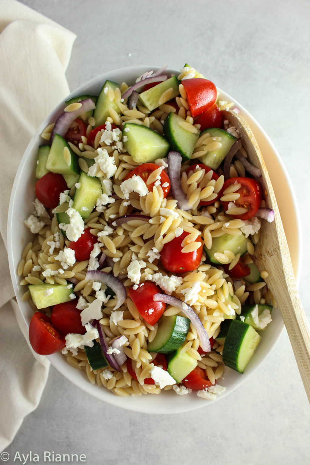 Greek Orzo Pasta Salad - Life With Ayla Rianne