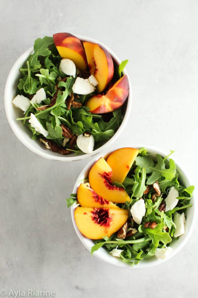 Peach Arugula Salad Life With Ayla Rianne