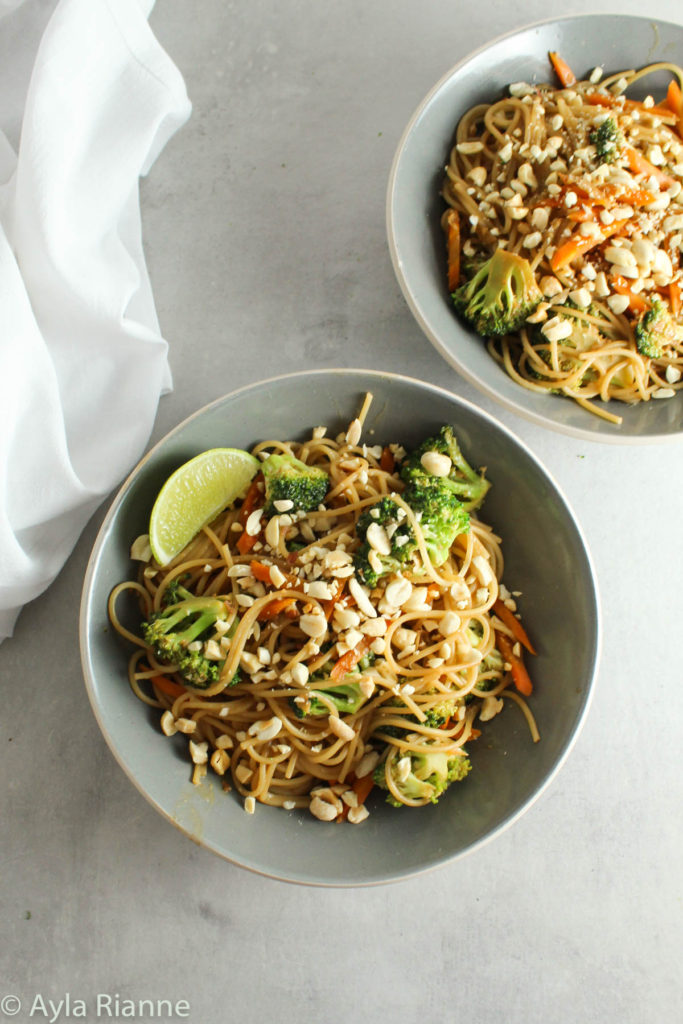 Peanut Noodles Recipe - Life With Ayla Rianne