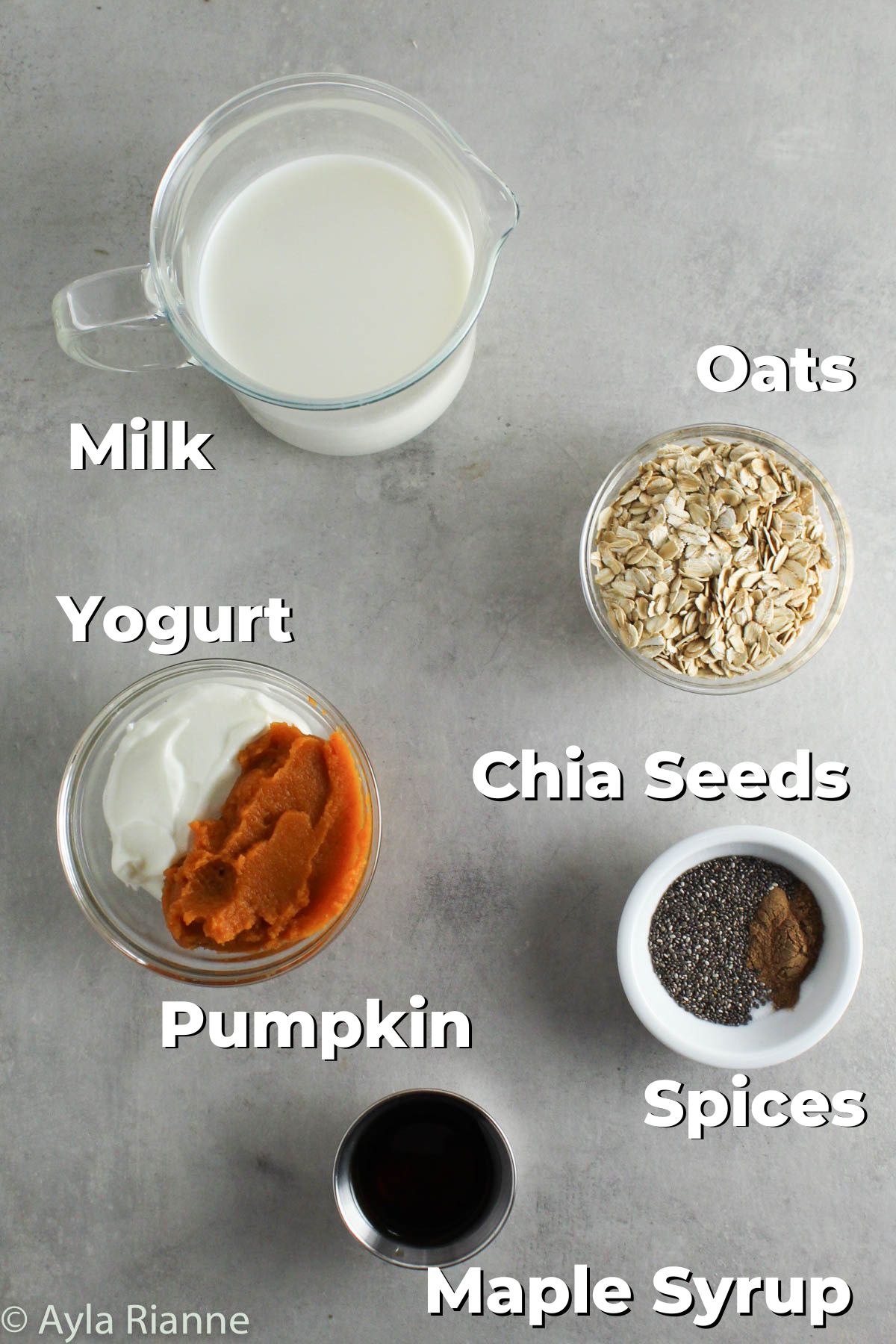 ingredients for pumpkin pie overnight oats