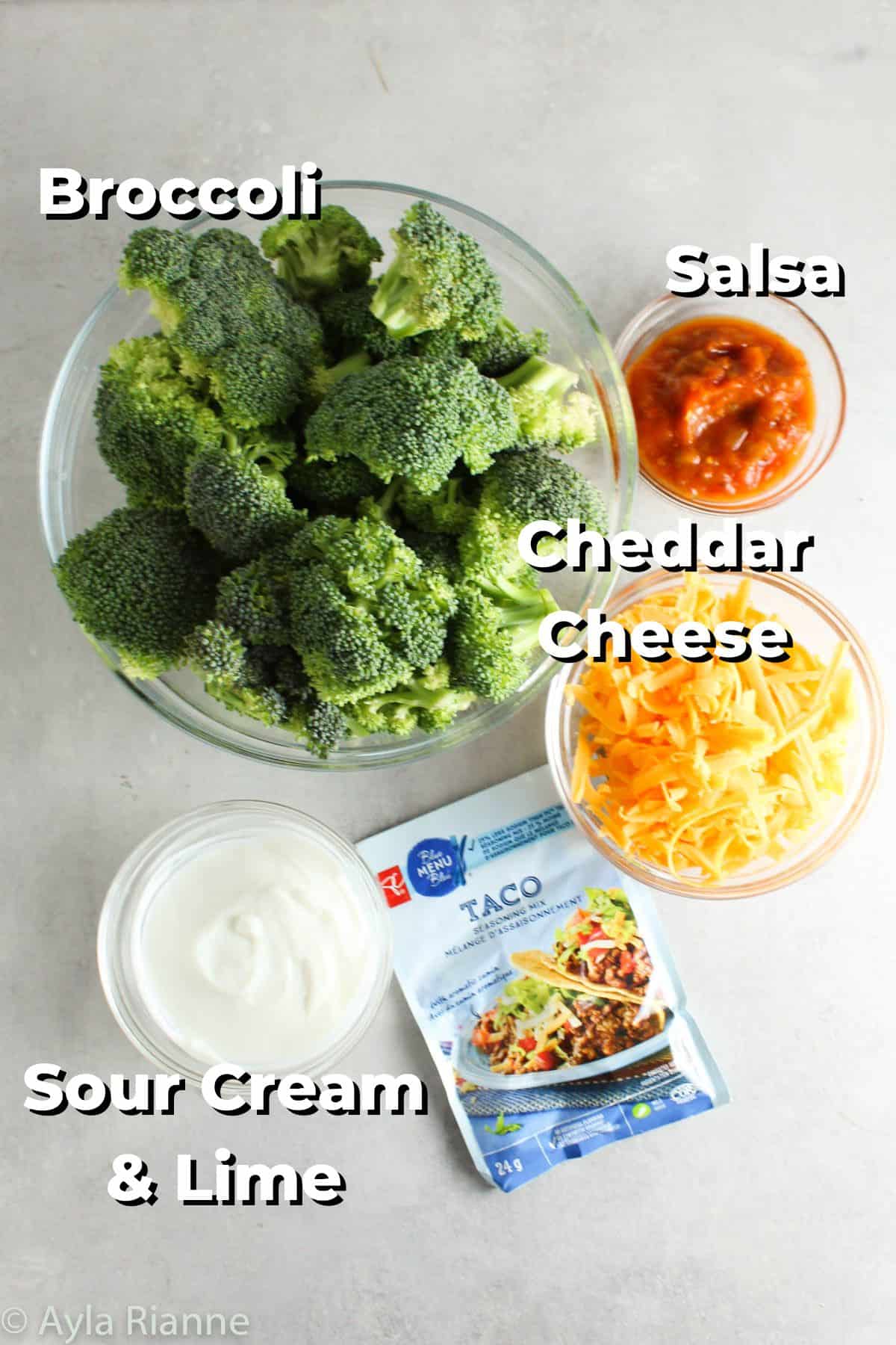 ingredients for broccoli nachos