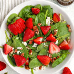 plated Strawberry Spinach Salad Recipe