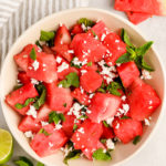 plated Watermelon Mint Feta Salad