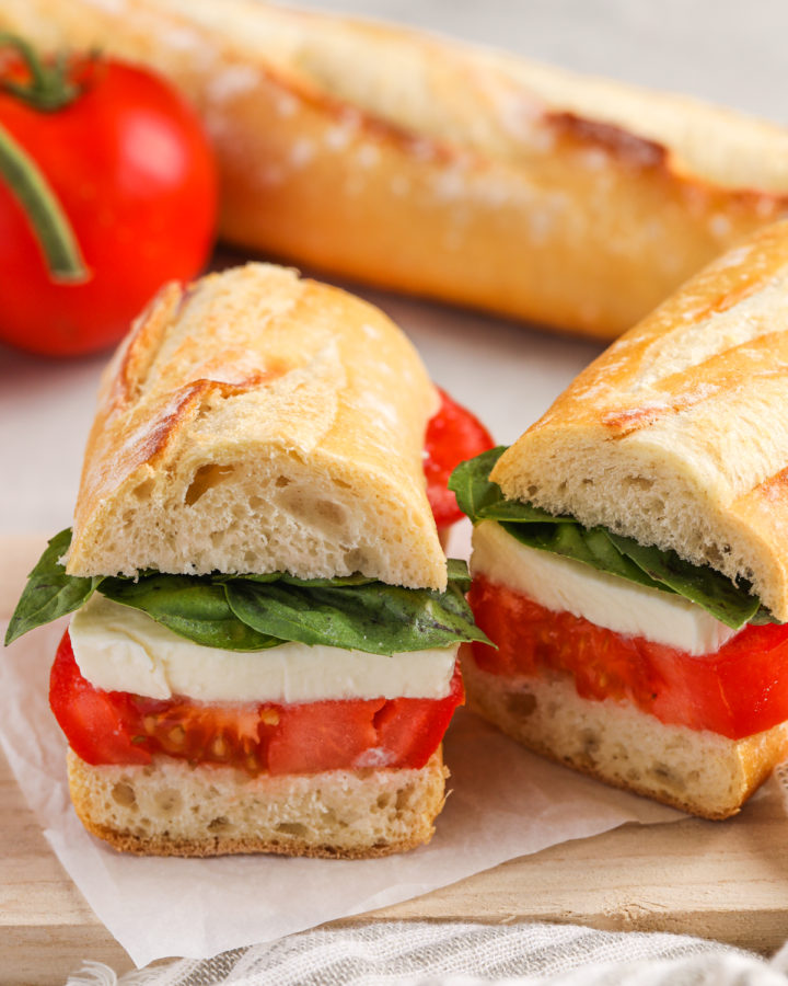 Caprese Sandwich Recipe with a baguette