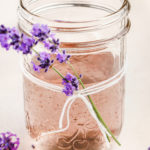 Lavender Simple Syrup Recipe in a jar