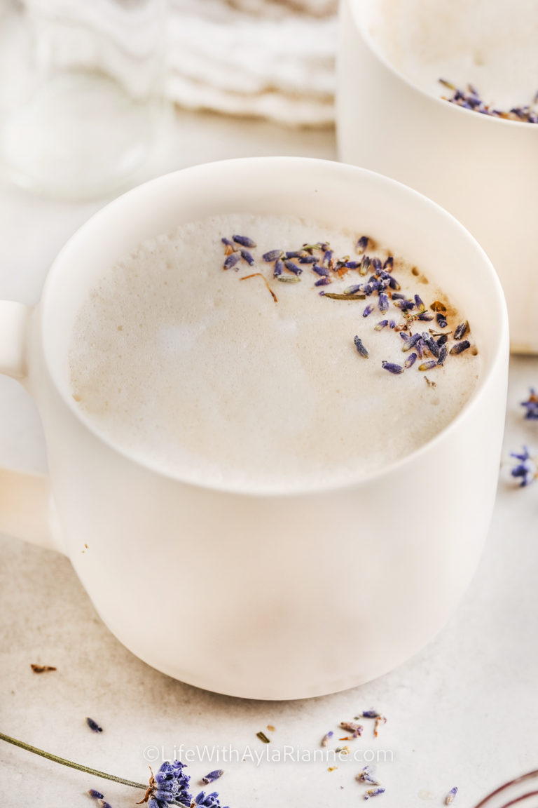 close up of Lavender Latte