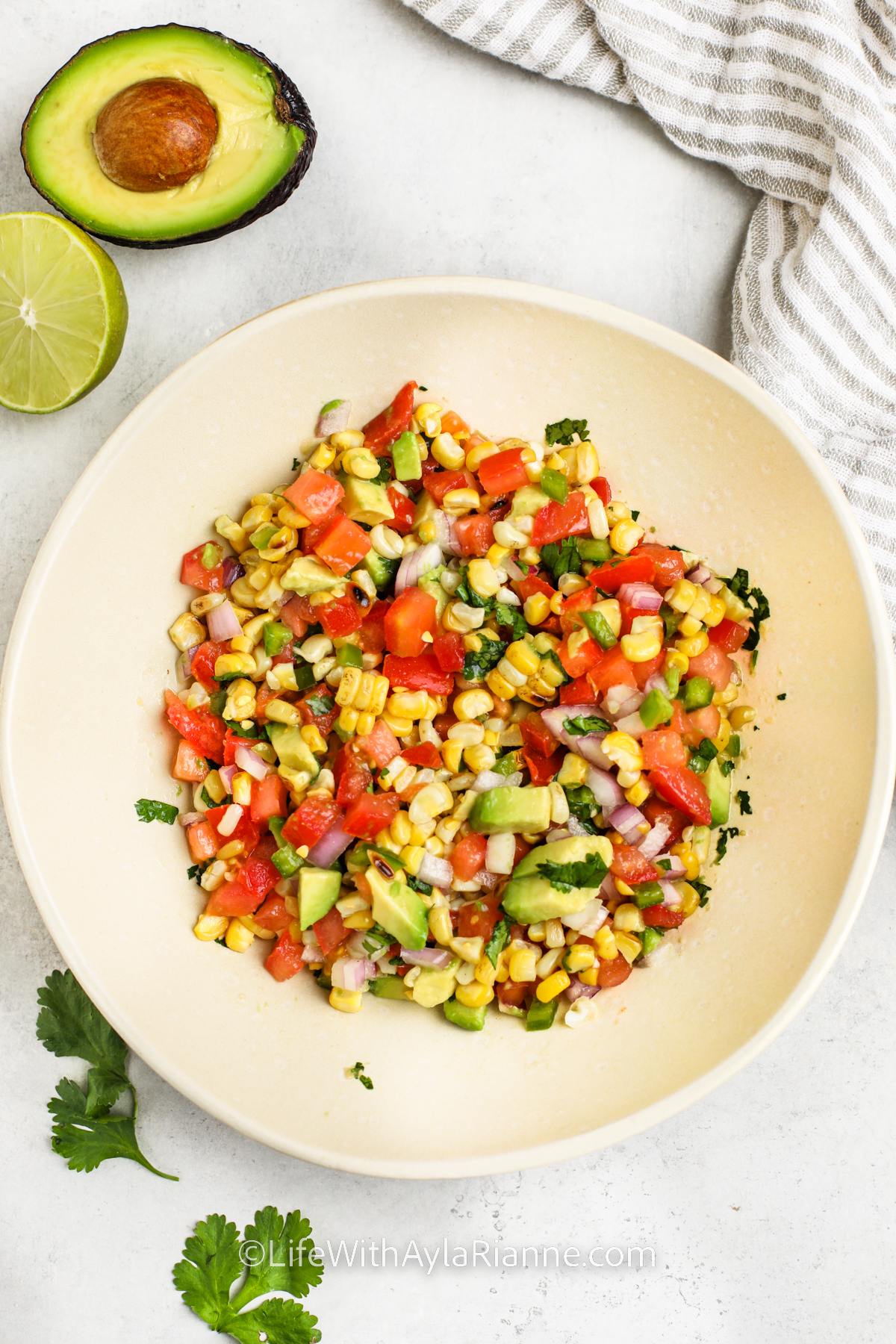 Roasted Corn Salsa in a bowl