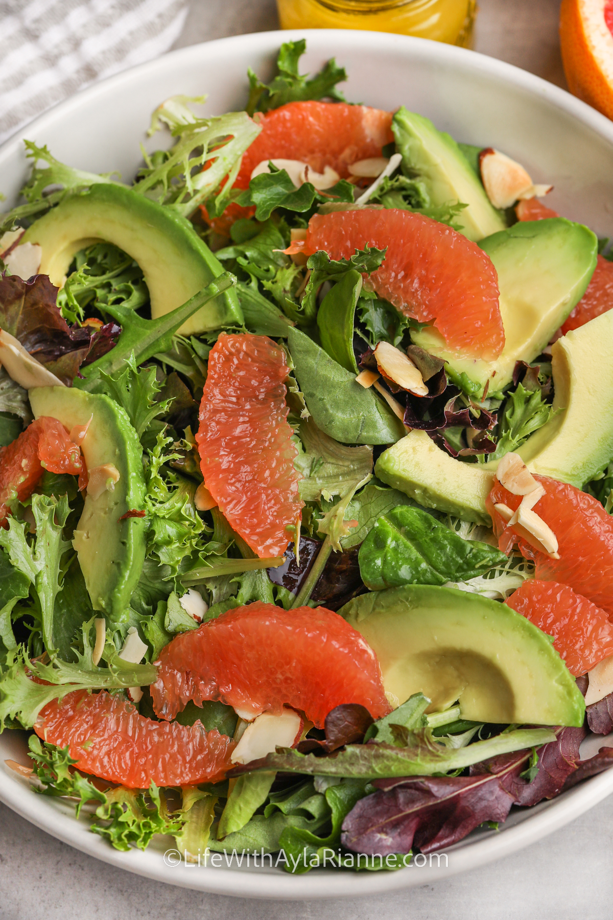 close up of Grapefruit Salad in a bowl