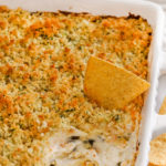 Jalapeno Popper Dip and a tortilla chip