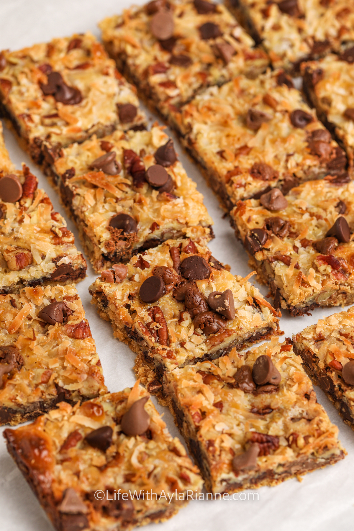 magic bars sliced in pieces