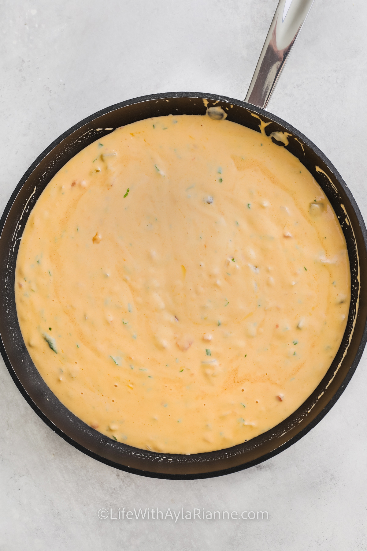 Queso in the pan