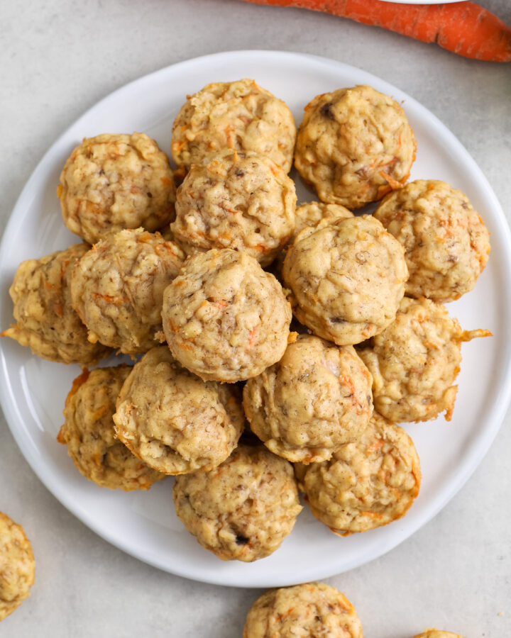 pile of ABC muffins on a plate