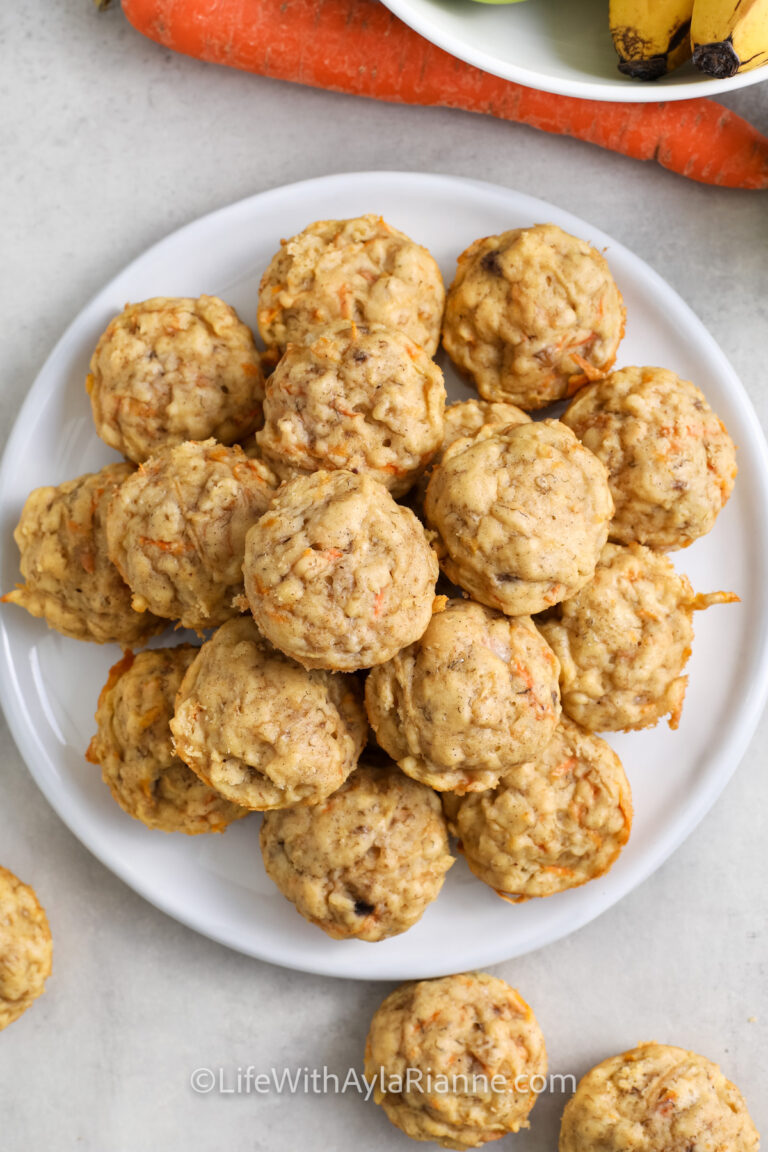 pile of ABC muffins on a plate