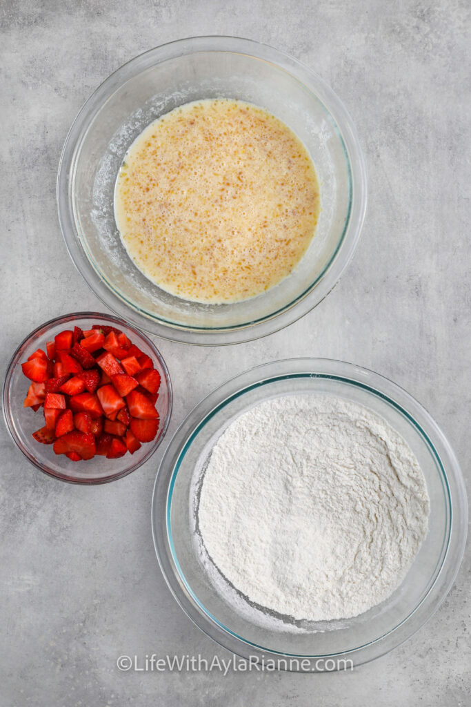 ingredients to make Strawberry Pancakes