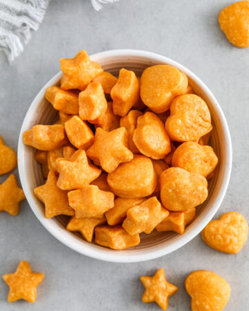 bowl of Homemade Cheese Crackers