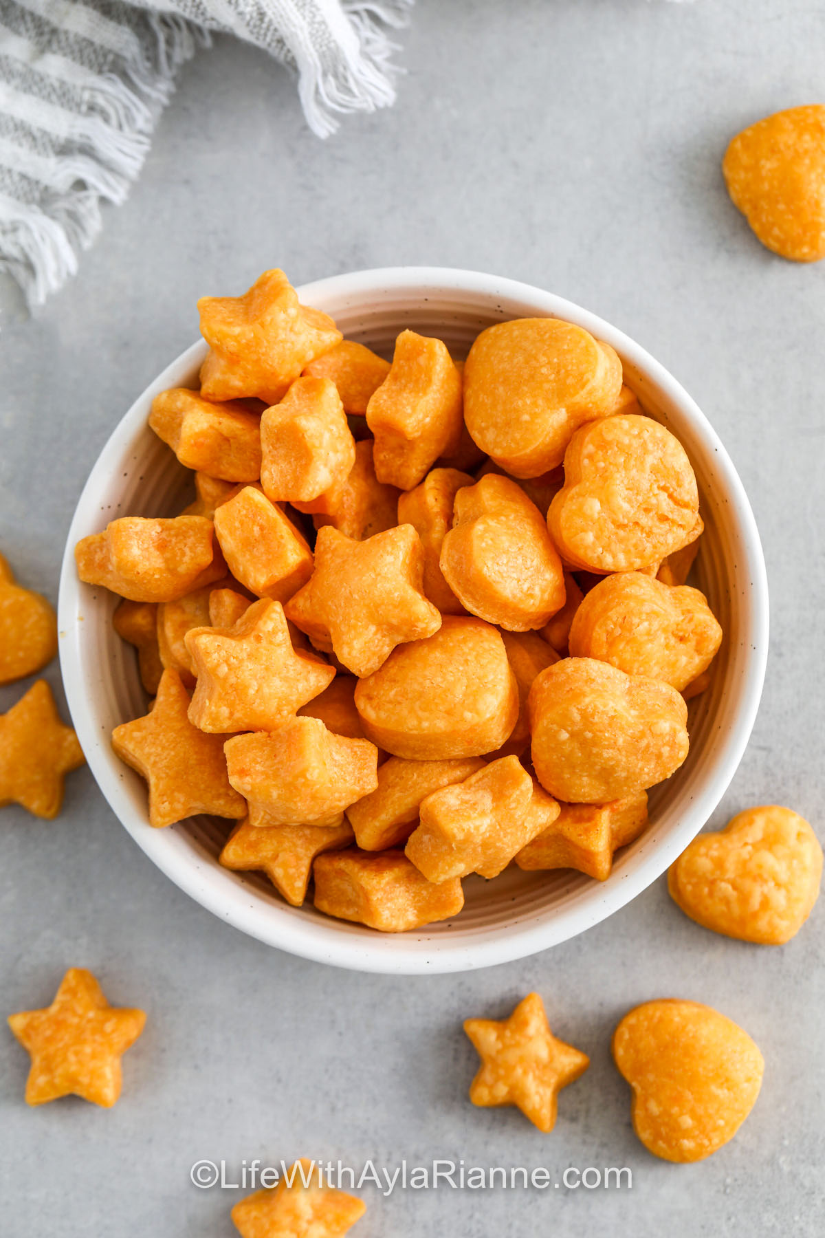 bowl of Homemade Cheese Crackers