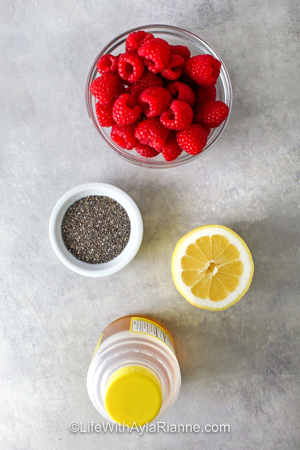 ingredients to make Homemade Chia Seed Jam