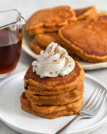 stack of Fluffy Pumpkin Pancakes